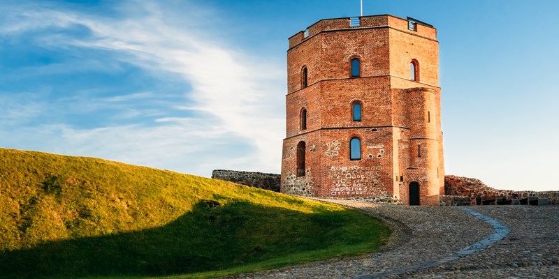 Tower Of Gediminas (Gedimino) In Vilnius, Lithuania