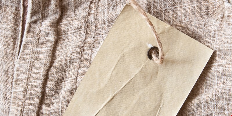 label on linen pants