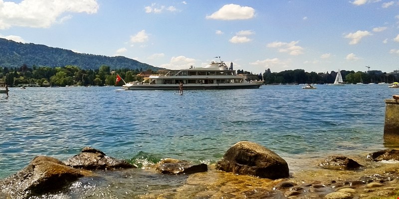 Cruise vessel at Lake Zurich (Zurichsee)
